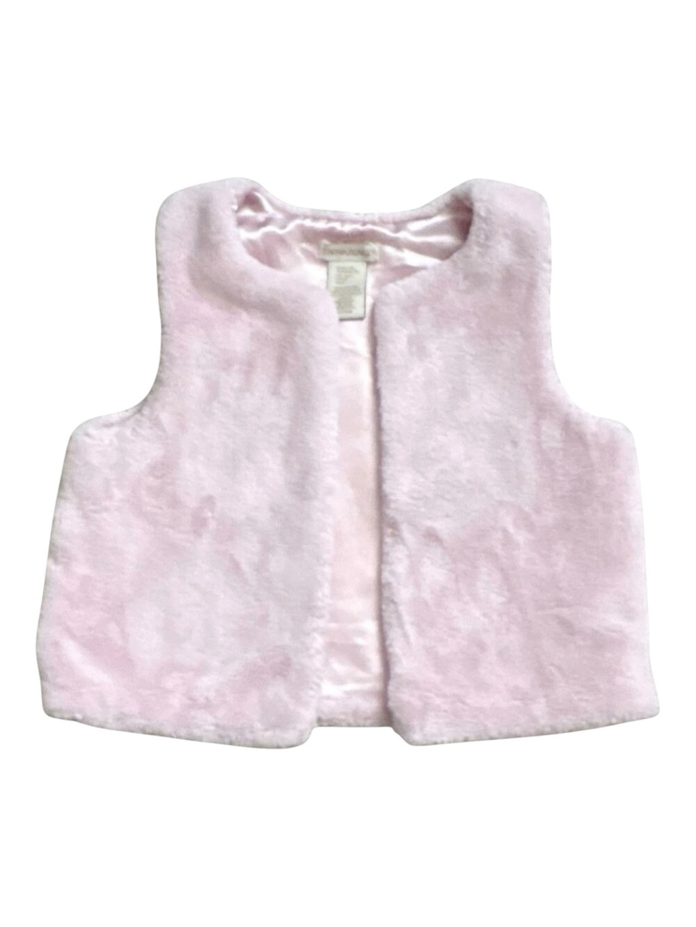 Cynthia Rowley Faux Fur Vest Girls Medium 7/8 Pink Plush Sleeveless Open Front